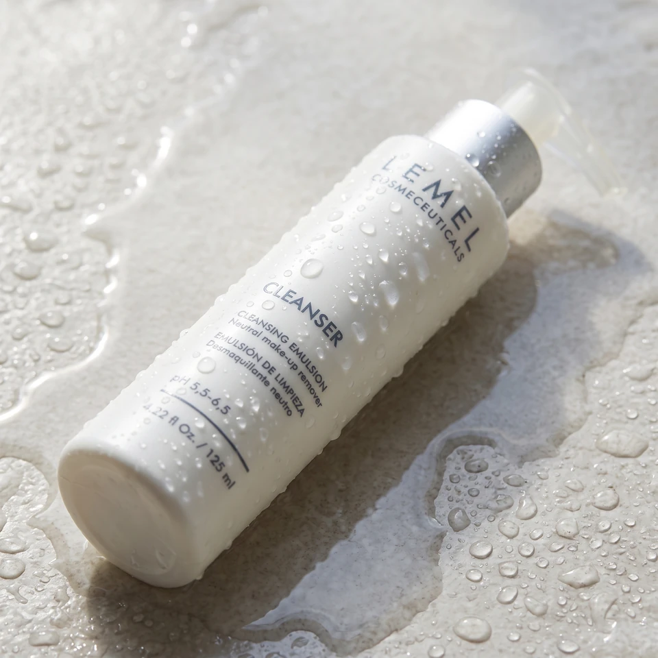 Cleanser con gotas de agua